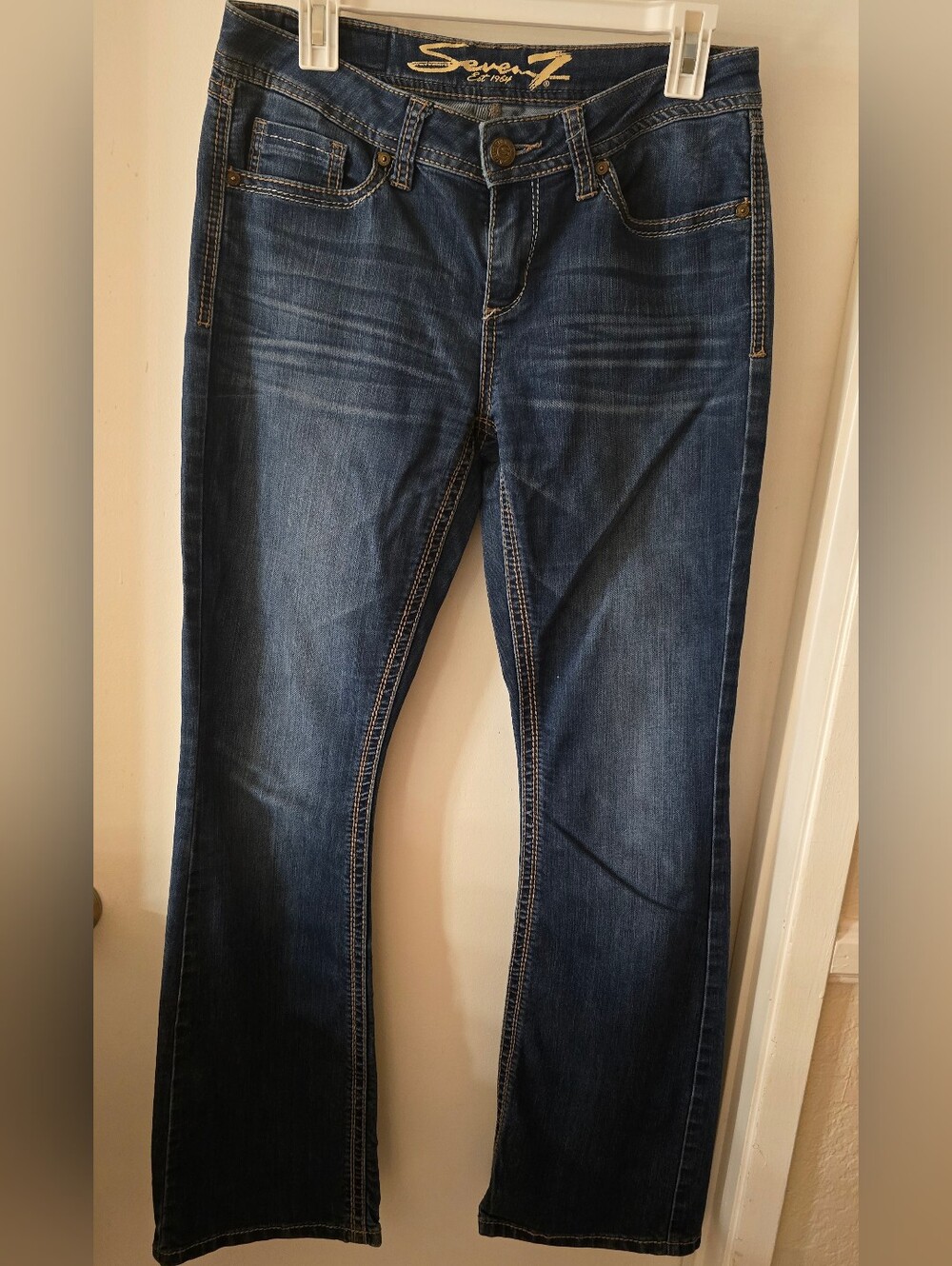 Seven7 Women's Dark Indigo Bootcut Jeans